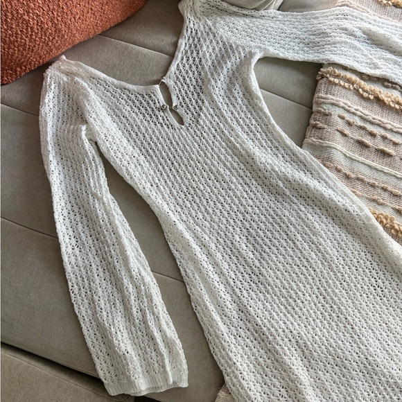 Cream Knit Maxi Dress - Picture 2 of 3